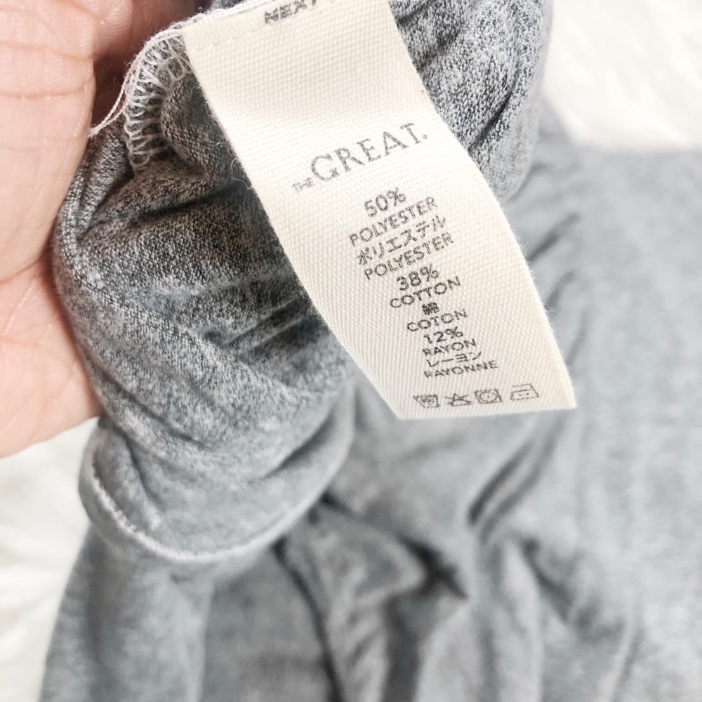 THE GREAT Puff Sleeve Grey Pullover Casual Dress - Picture 6 of 6